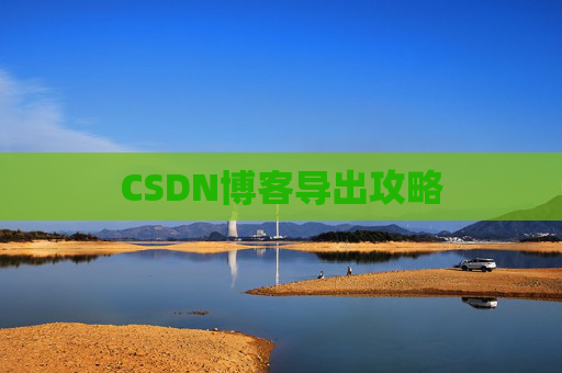 CSDN博客导出攻略